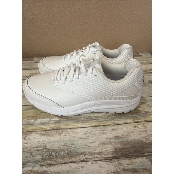 Brooks Addiction Walker 2 Women's White Leather Walking Shoes Lace-Up Sz 11 NIB - Picture 4 of 14